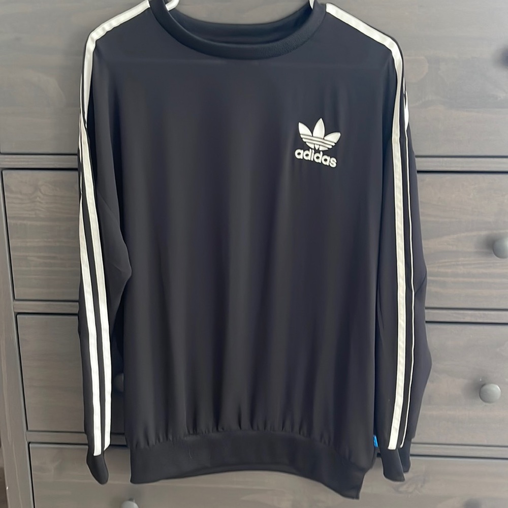 Adidas Womens black sheer top size small